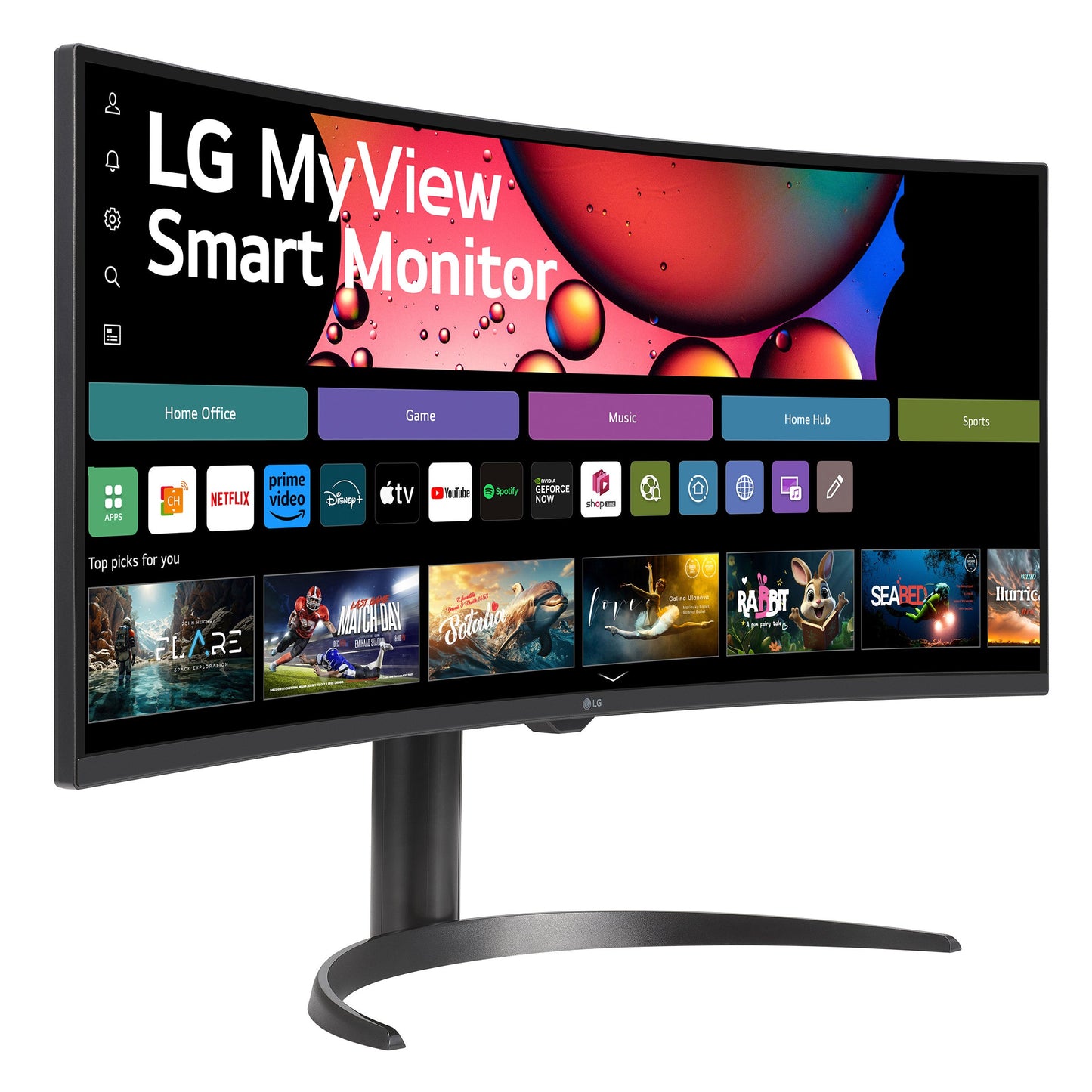 LG 34" Curved Ultrawide WQHD MyView Smart Monitor - 3440 x 1440