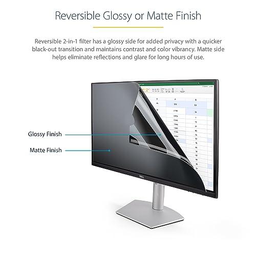 Monitor Privacy Screen for 24 inch PC Display - Computer Screen Security Filter - Blue Light Reducing Screen Protector Film - 16:9 Widescreen - Matte/Glossy - +/-30 Degree, TAA