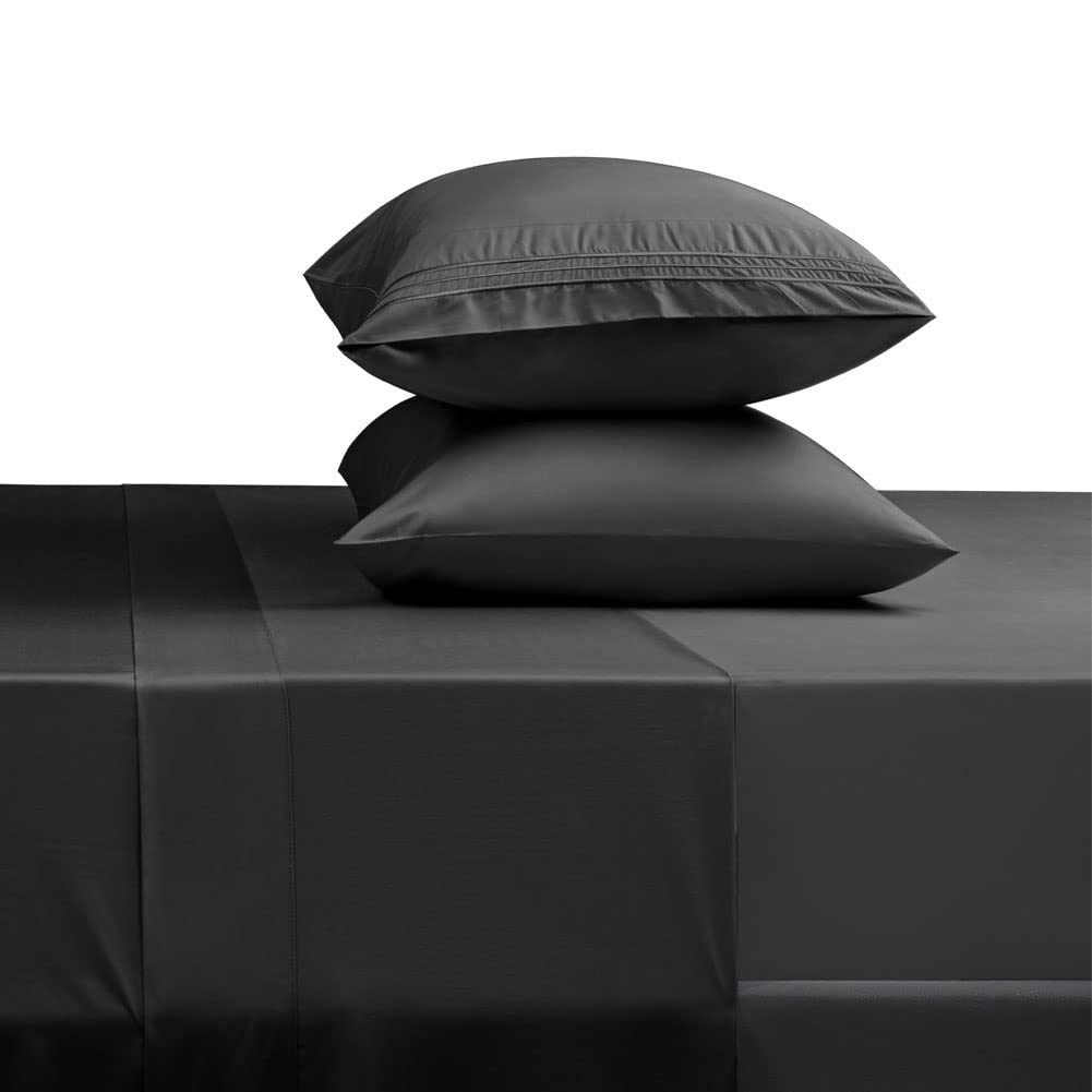 Bed Sheet Set Super Soft Microfiber 1800 Thread Count Luxury Egyptian Sheets 16-Inch Deep Pocket Wrinkle -4 Piece(Queen Dark Grey)