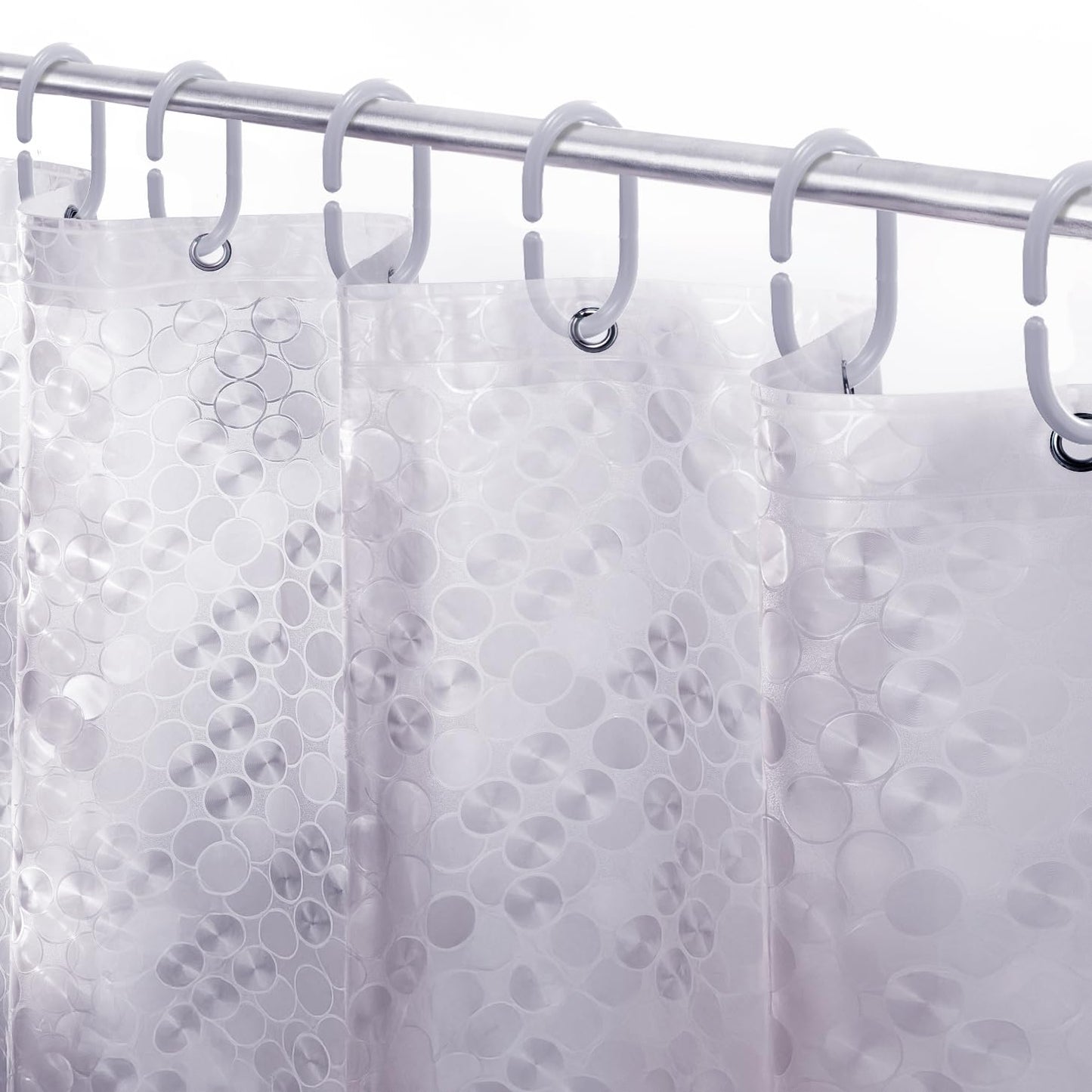 Bathroom Shower Curtain Waterproof Plastic Shower Curtain Premium PEVA Non-Toxic with Rust Proof Grommets Clear 8G Bathroom Accessories 72x72