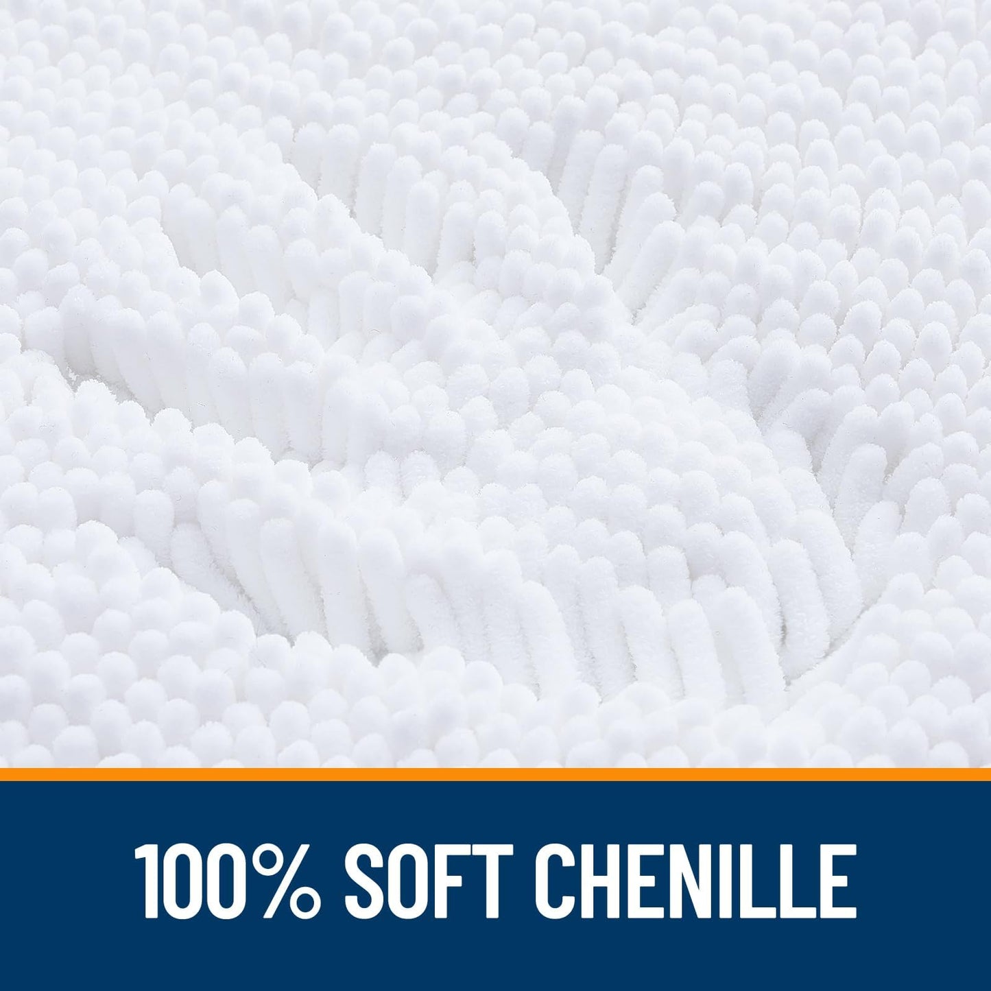 Bathroom Rugs 30x20, Extra Soft Absorbent Chenille Bath Rugs