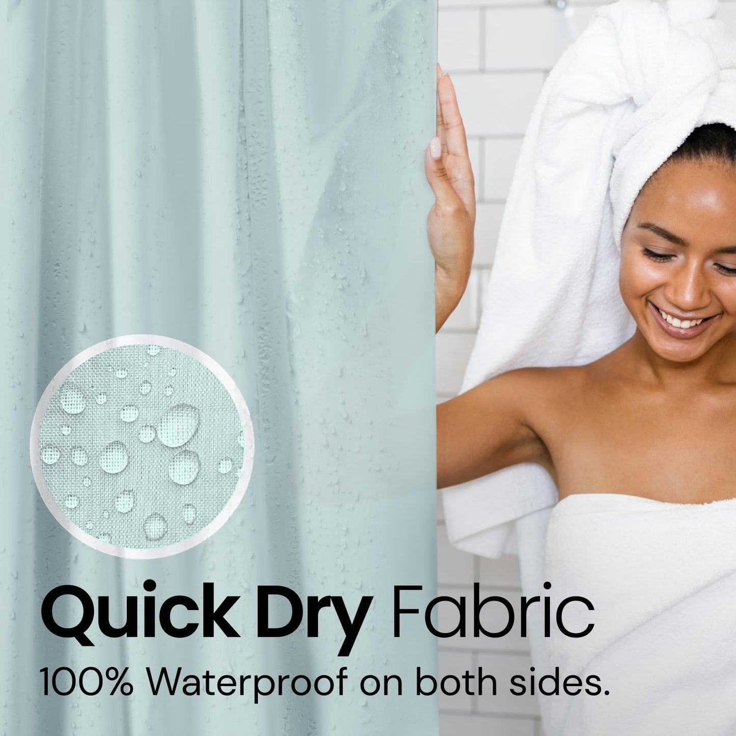 Bathroom Shower Curtain Waterproof Plastic Shower Curtain Premium PEVA Non-Toxic with Rust Proof Grommets Clear 8G Bathroom Accessories 72x72