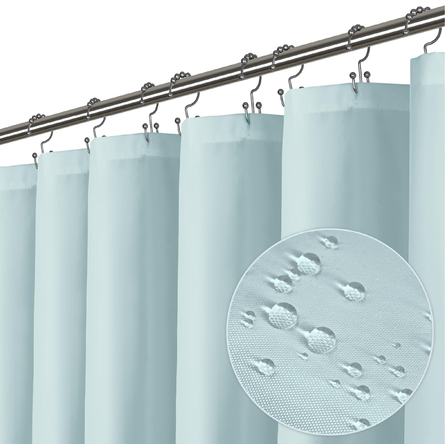 Bathroom Shower Curtain Waterproof Plastic Shower Curtain Premium PEVA Non-Toxic with Rust Proof Grommets Clear 8G Bathroom Accessories 72x72
