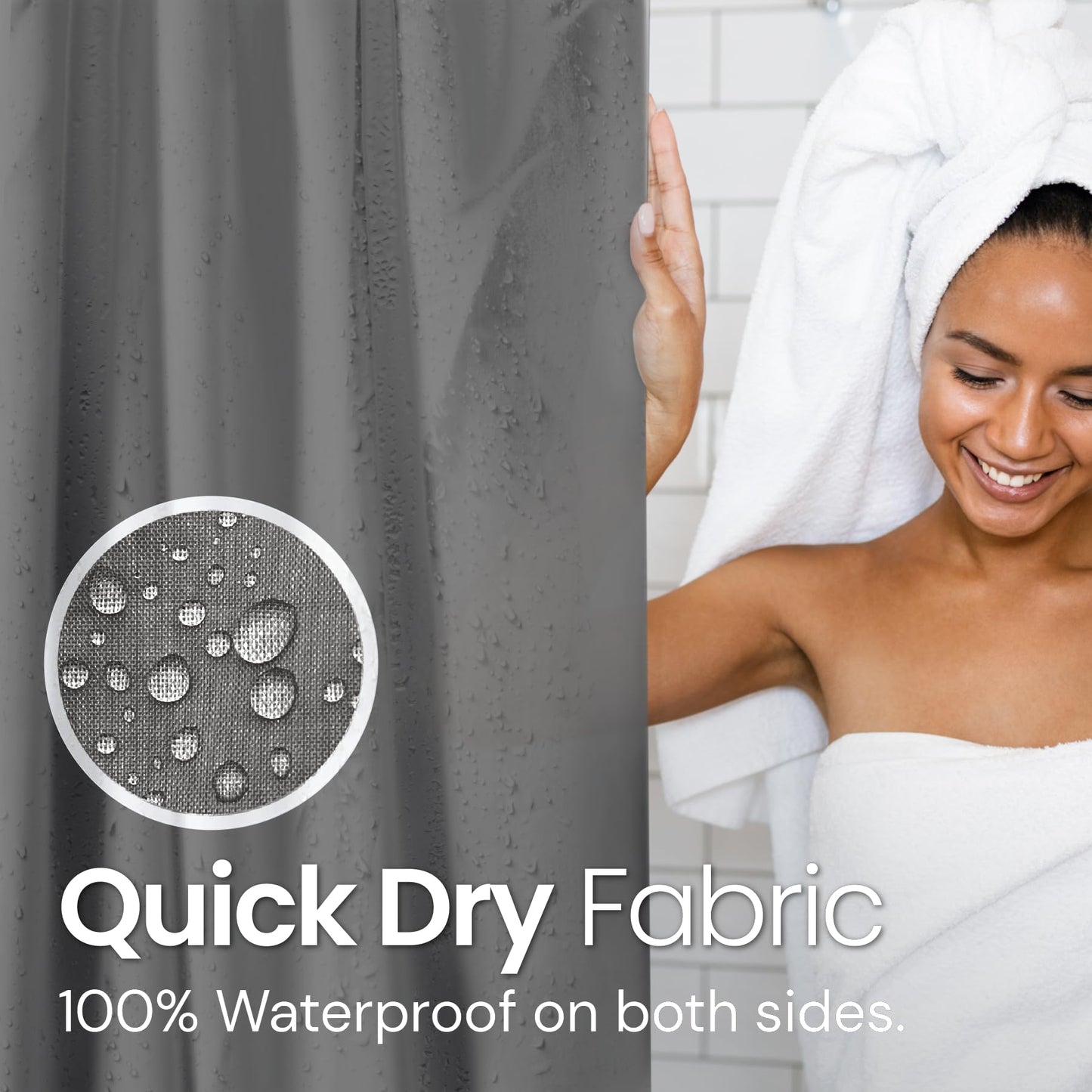 Bathroom Shower Curtain Waterproof Plastic Shower Curtain Premium PEVA Non-Toxic with Rust Proof Grommets Clear 8G Bathroom Accessories 72x72