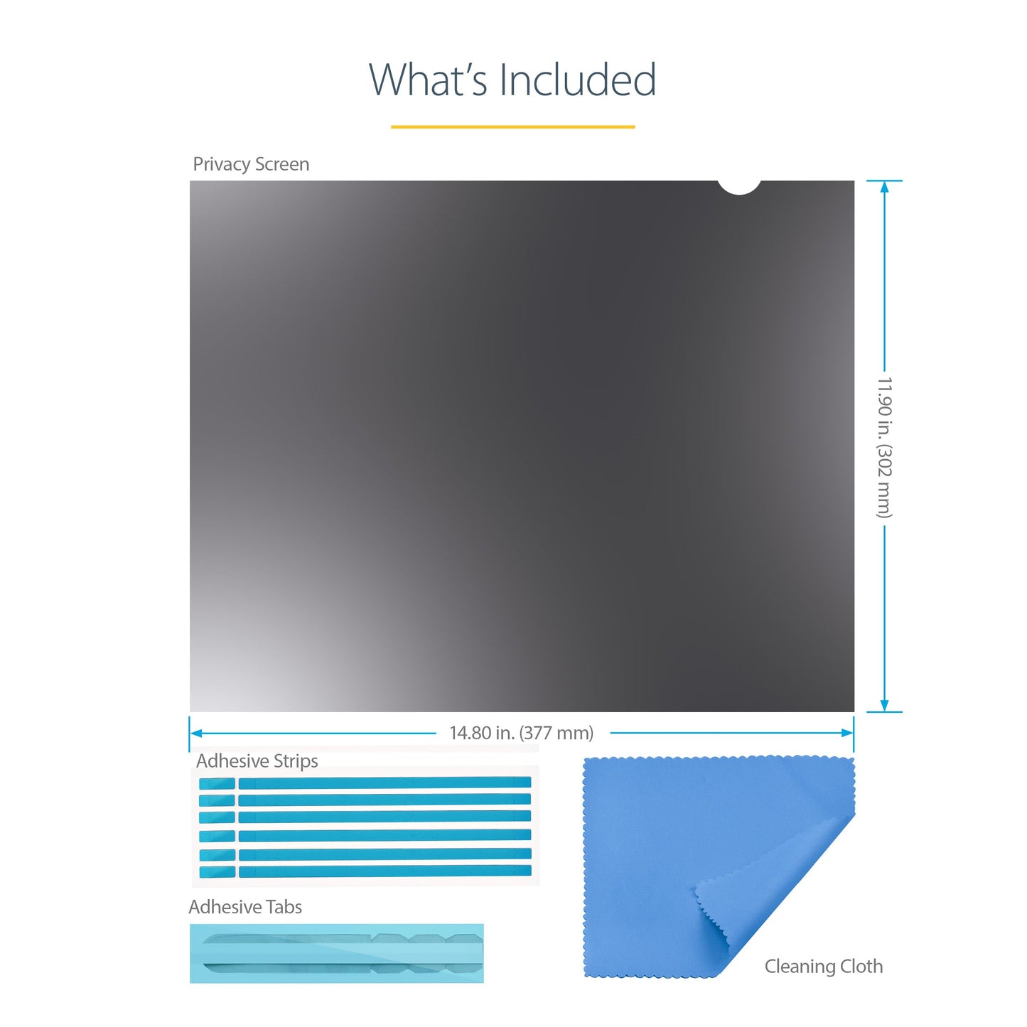 Monitor Privacy Screen for 24 inch PC Display - Computer Screen Security Filter - Blue Light Reducing Screen Protector Film - 16:9 Widescreen - Matte/Glossy - +/-30 Degree, TAA