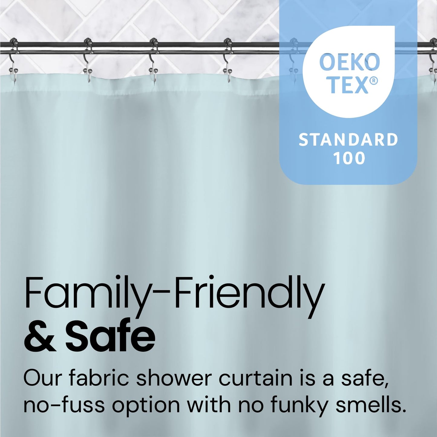 Bathroom Shower Curtain Waterproof Plastic Shower Curtain Premium PEVA Non-Toxic with Rust Proof Grommets Clear 8G Bathroom Accessories 72x72