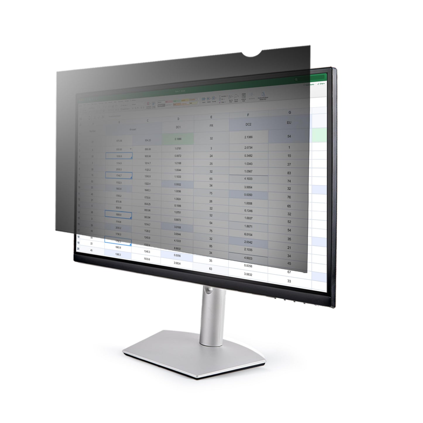 Monitor Privacy Screen for 24 inch PC Display - Computer Screen Security Filter - Blue Light Reducing Screen Protector Film - 16:9 Widescreen - Matte/Glossy - +/-30 Degree, TAA