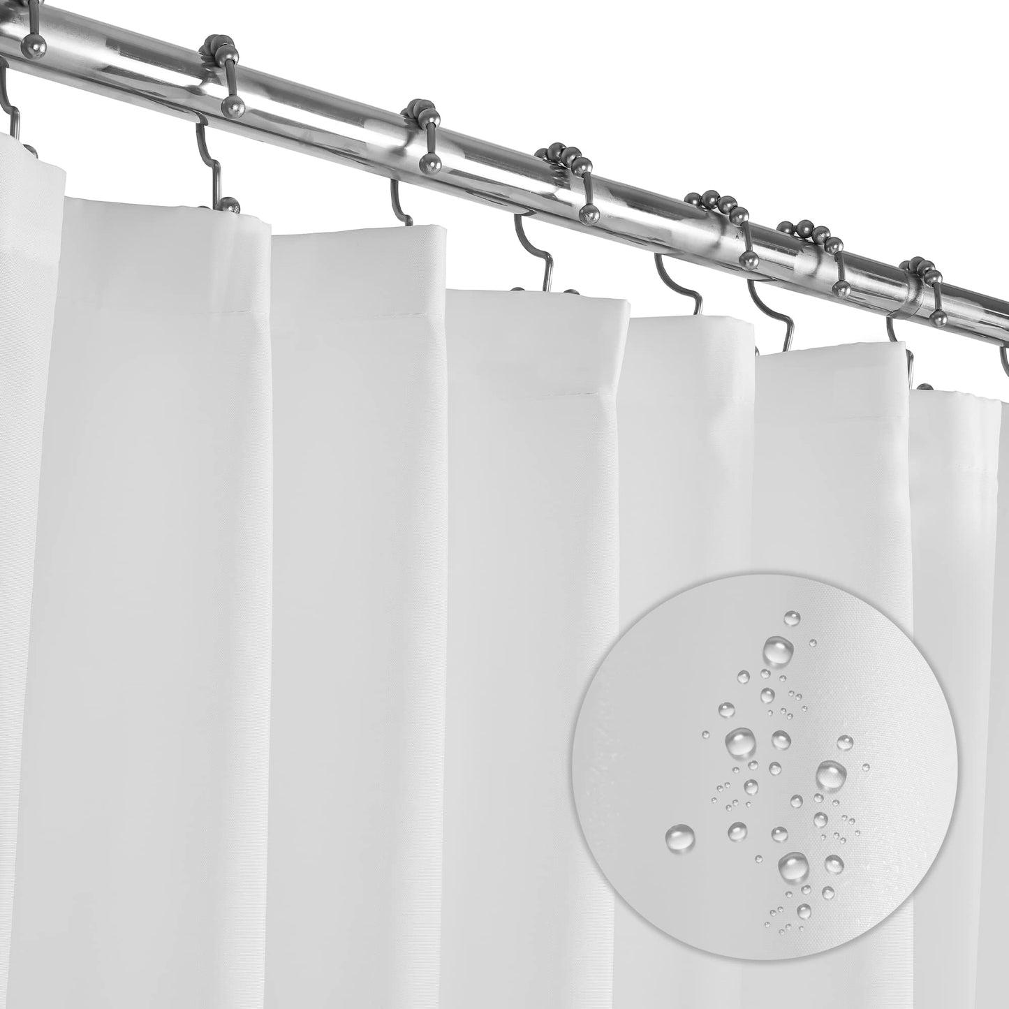 Bathroom Shower Curtain Waterproof Plastic Shower Curtain Premium PEVA Non-Toxic with Rust Proof Grommets Clear 8G Bathroom Accessories 72x72