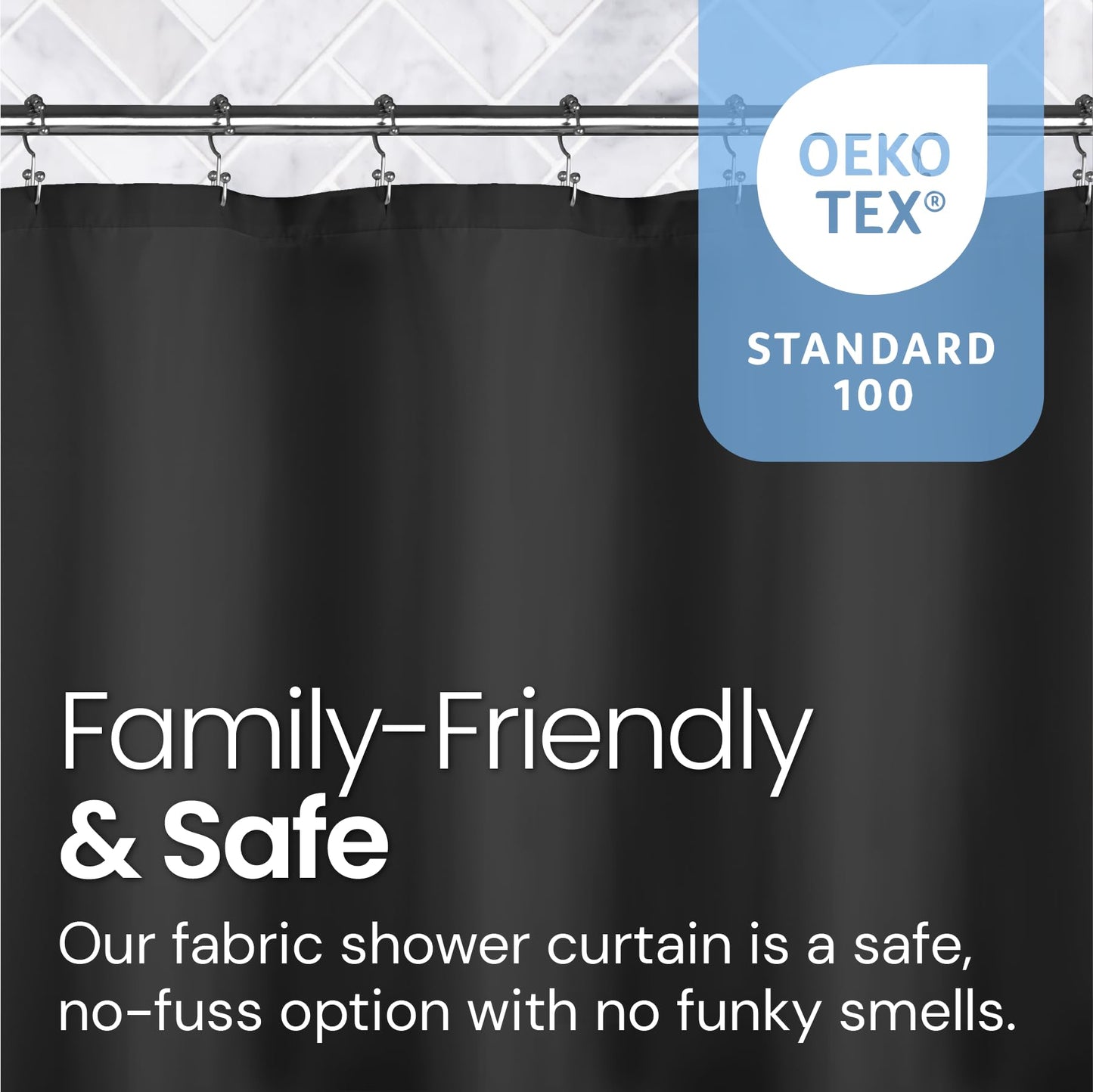 Bathroom Shower Curtain Waterproof Plastic Shower Curtain Premium PEVA Non-Toxic with Rust Proof Grommets Clear 8G Bathroom Accessories 72x72