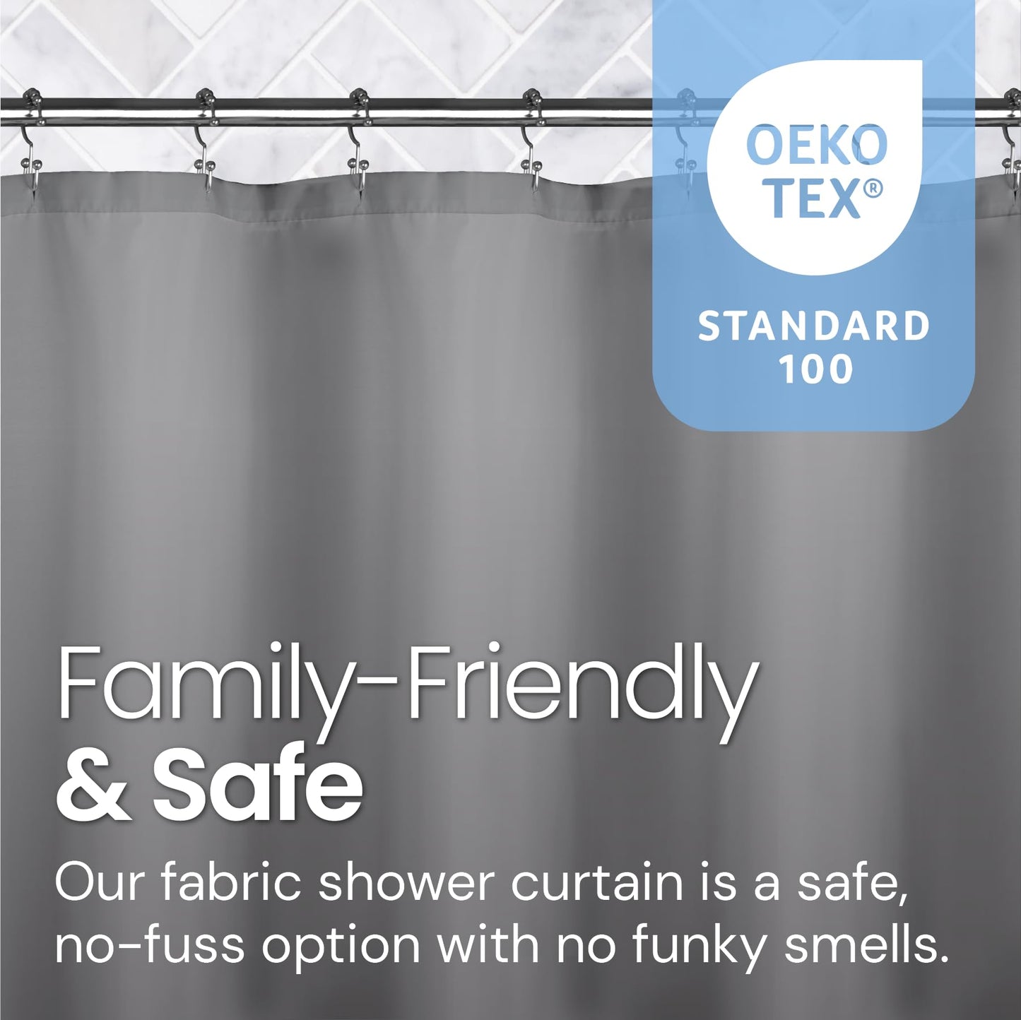 Bathroom Shower Curtain Waterproof Plastic Shower Curtain Premium PEVA Non-Toxic with Rust Proof Grommets Clear 8G Bathroom Accessories 72x72