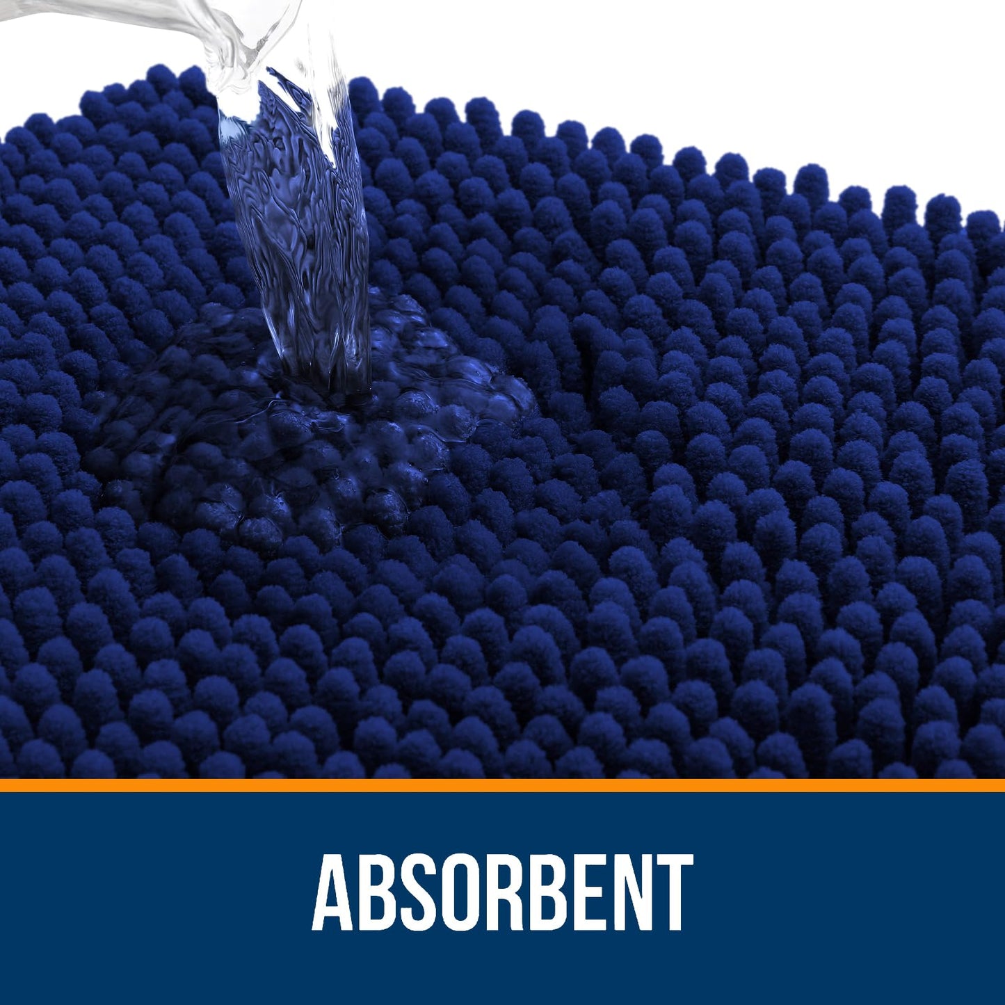 Bathroom Rugs 30x20, Extra Soft Absorbent Chenille Bath Rugs