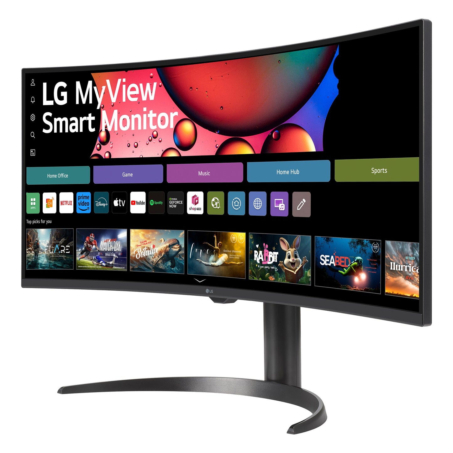 LG 34" Curved Ultrawide WQHD MyView Smart Monitor - 3440 x 1440