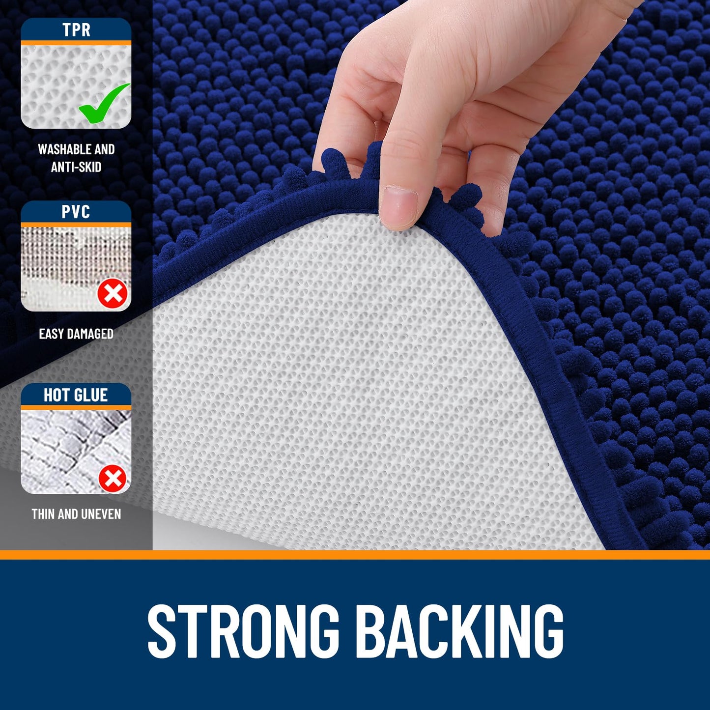 Bathroom Rugs 30x20, Extra Soft Absorbent Chenille Bath Rugs
