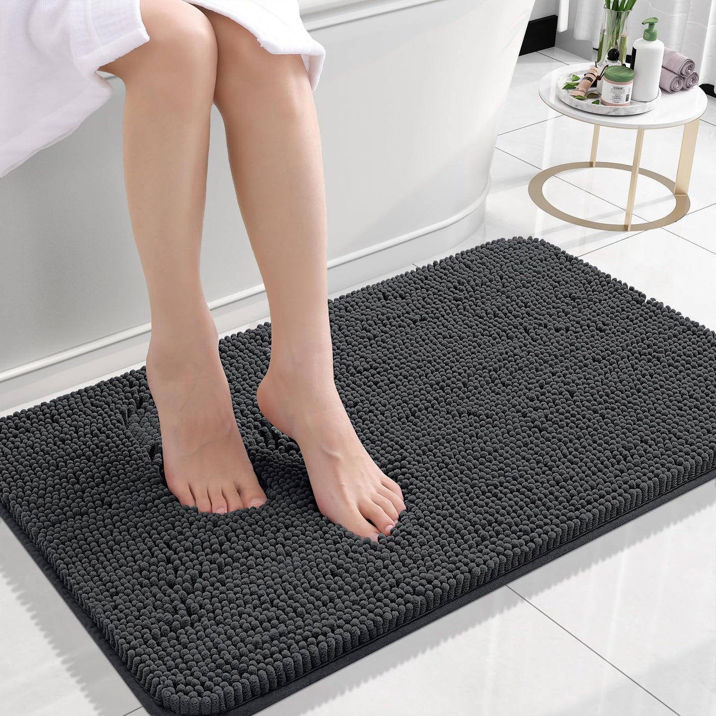 Bathroom Rugs 30x20, Extra Soft Absorbent Chenille Bath Rugs