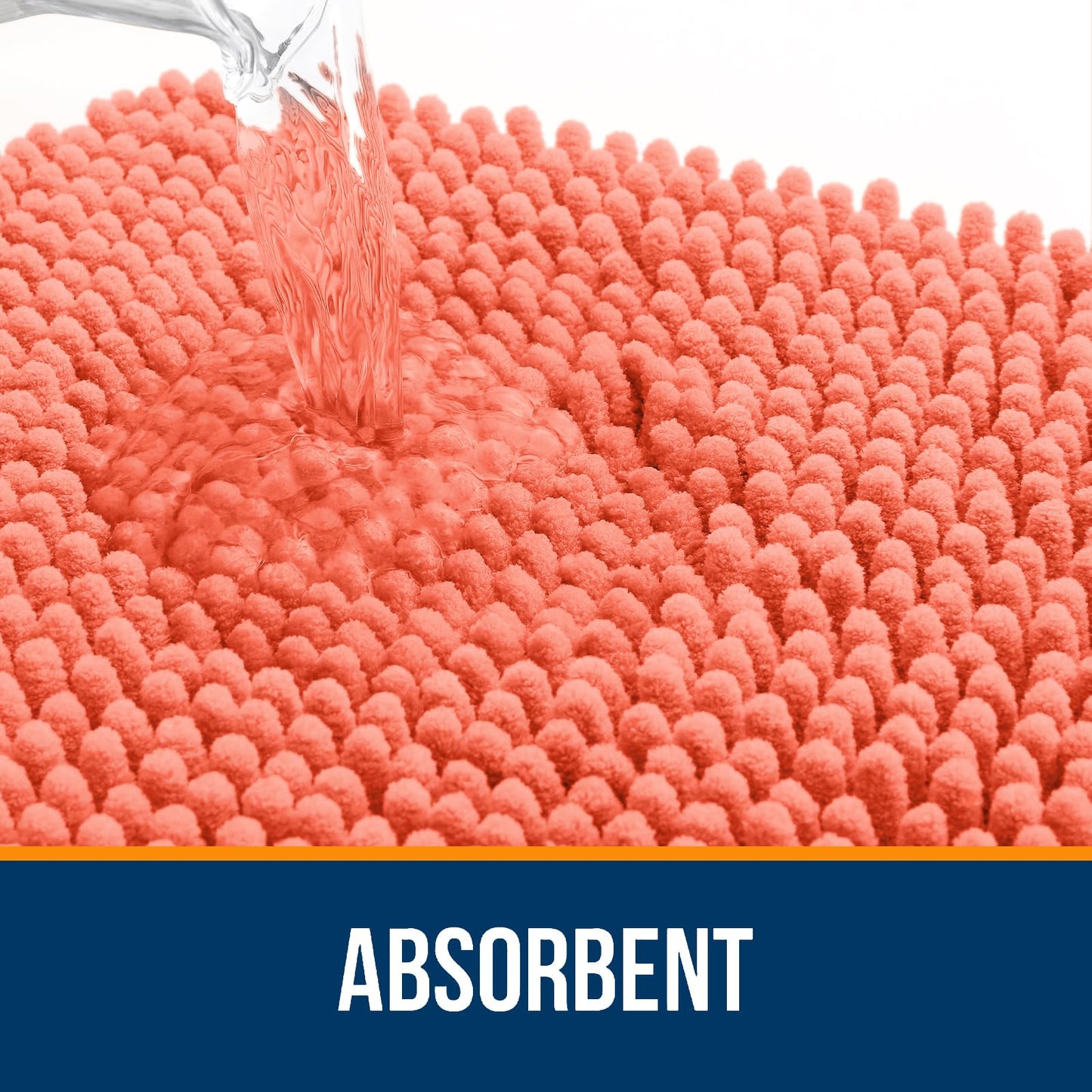 Bathroom Rugs 30x20, Extra Soft Absorbent Chenille Bath Rugs