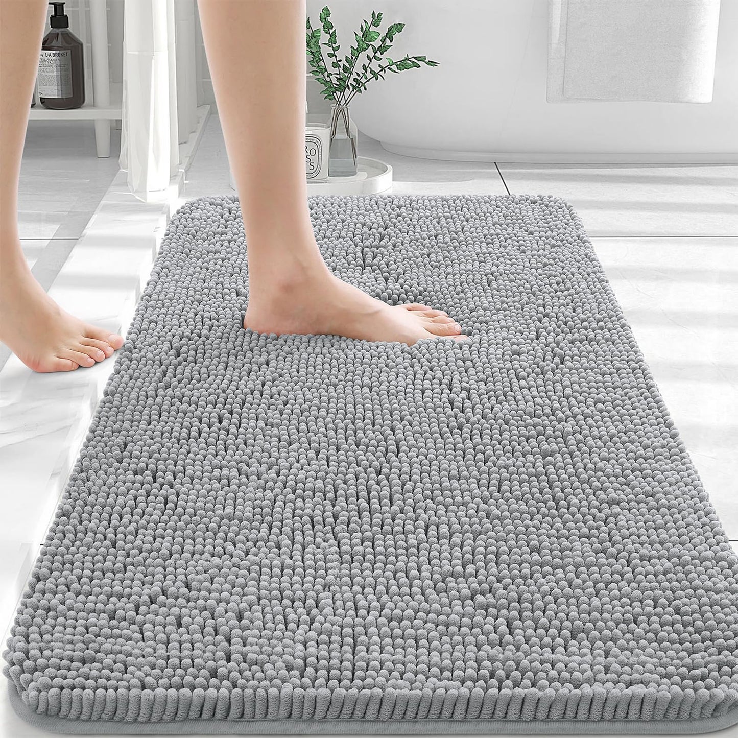 Bathroom Rugs 30x20, Extra Soft Absorbent Chenille Bath Rugs