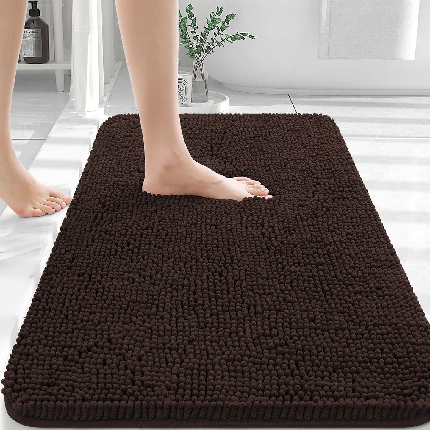 Bathroom Rugs 30x20, Extra Soft Absorbent Chenille Bath Rugs