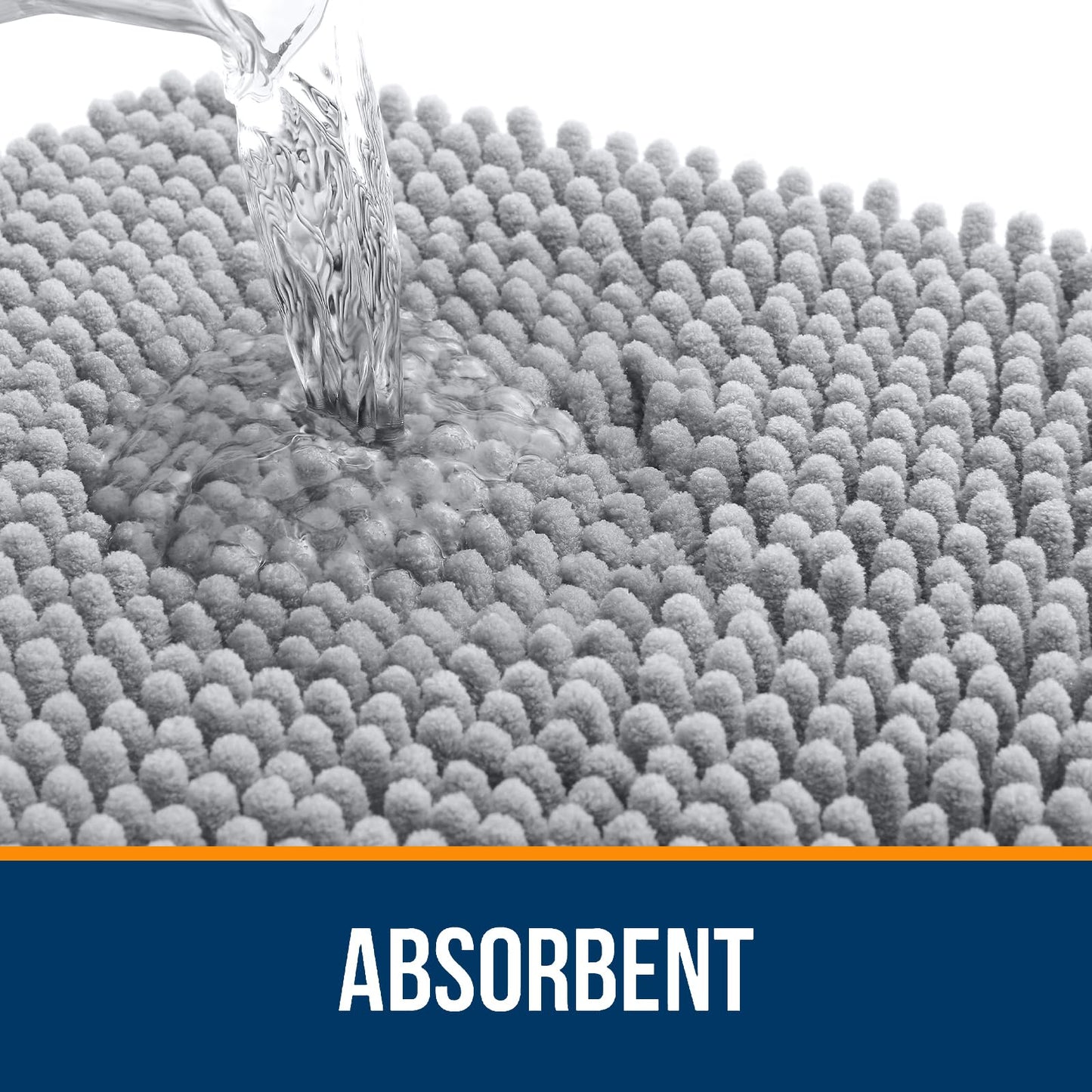 Bathroom Rugs 30x20, Extra Soft Absorbent Chenille Bath Rugs