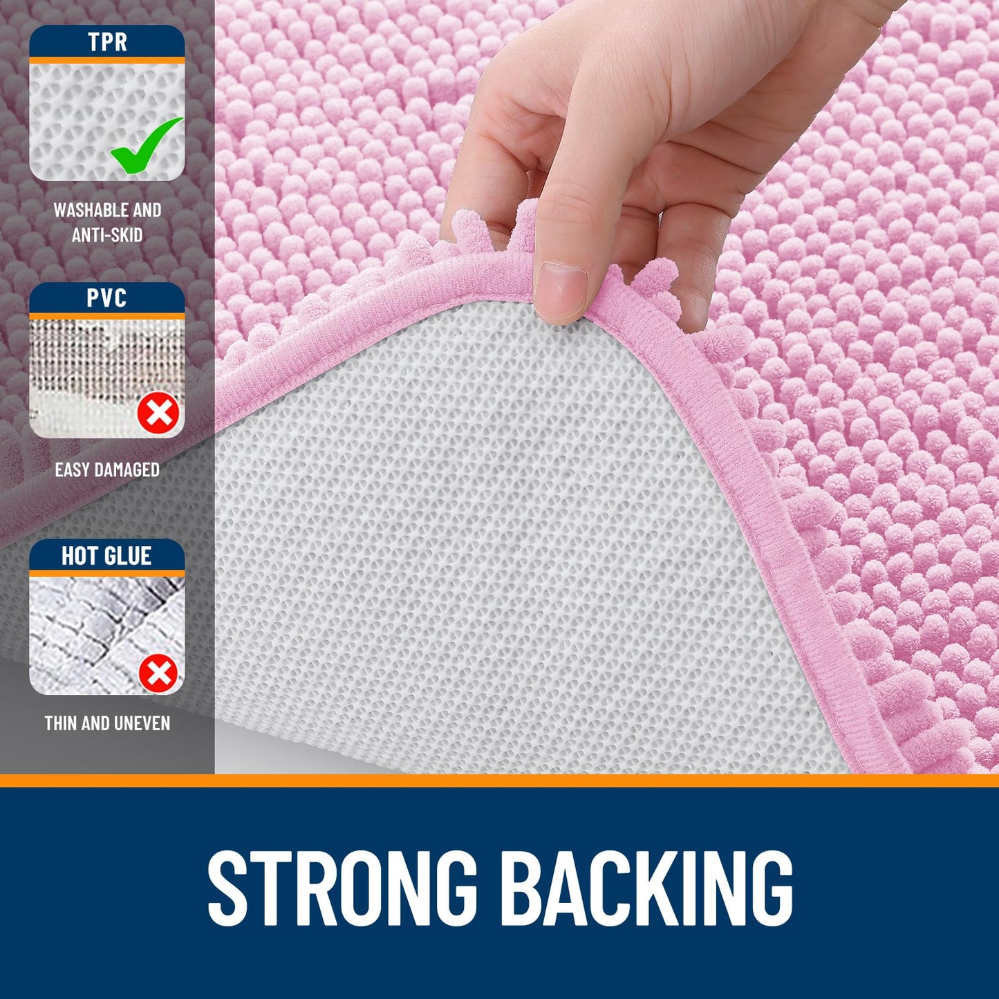 Bathroom Rugs 30x20, Extra Soft Absorbent Chenille Bath Rugs