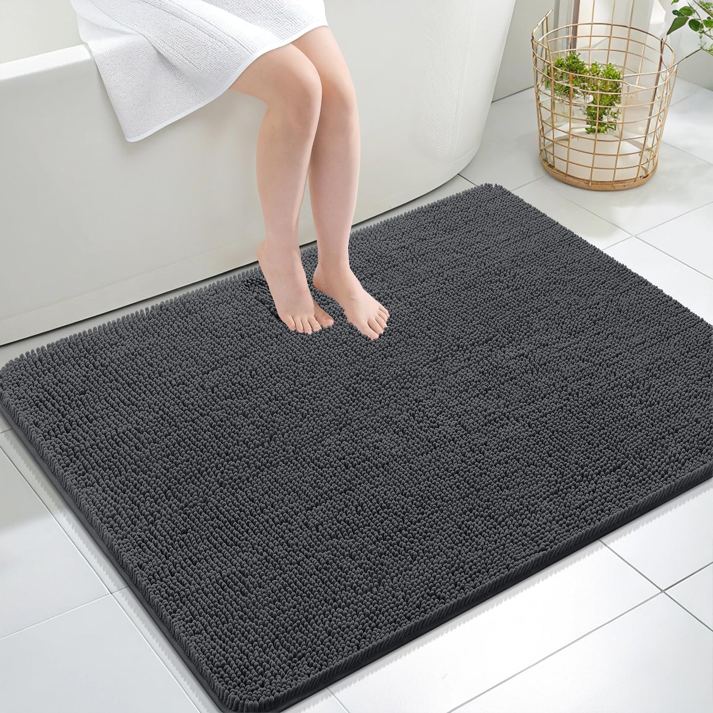 Bathroom Rugs 30x20, Extra Soft Absorbent Chenille Bath Rugs