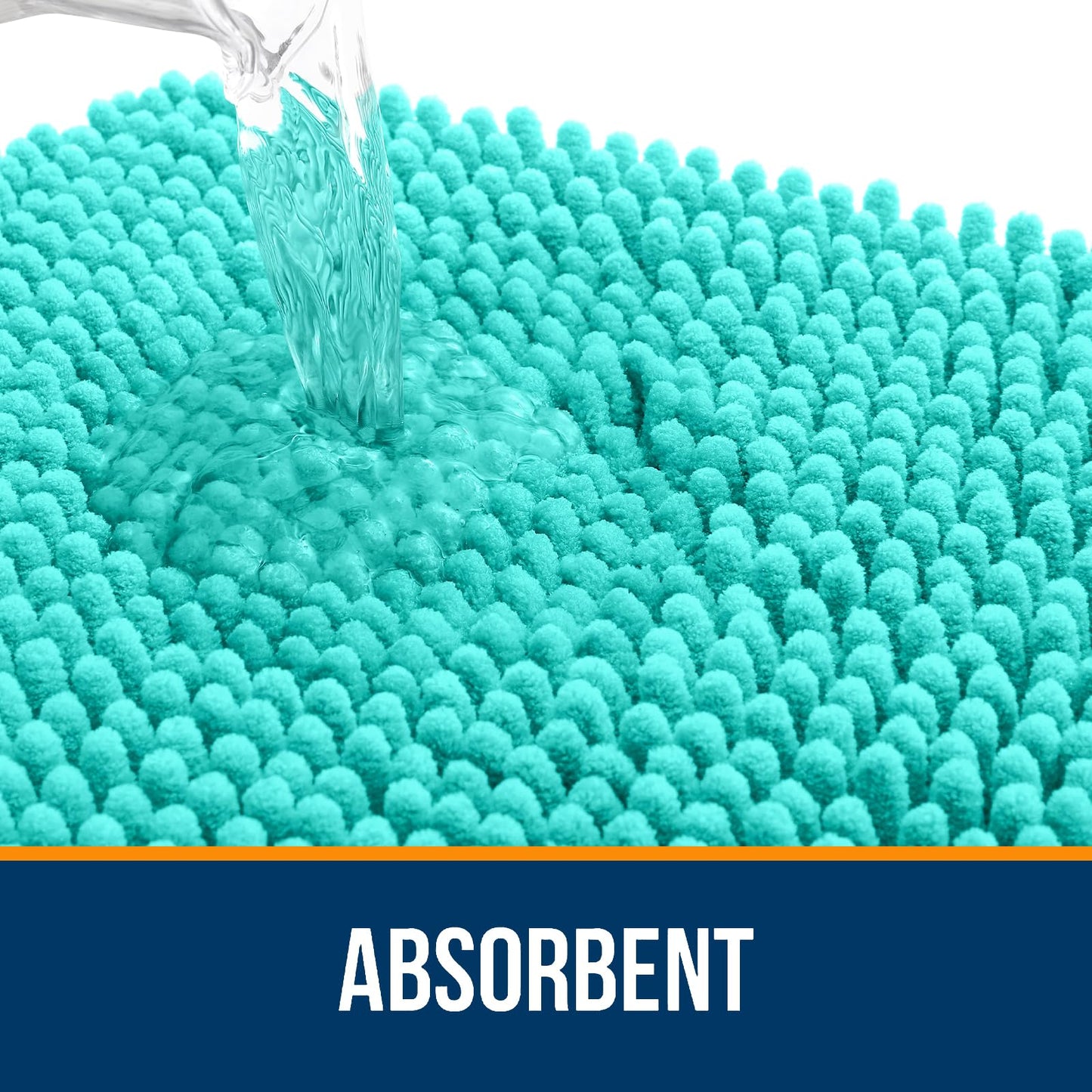 Bathroom Rugs 30x20, Extra Soft Absorbent Chenille Bath Rugs