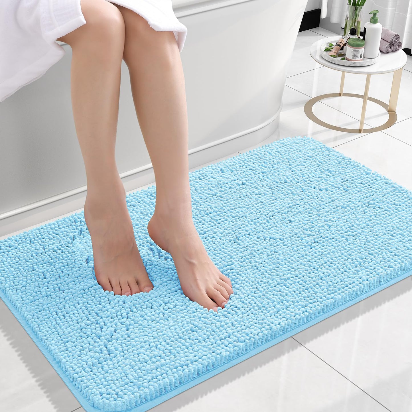 Bathroom Rugs 30x20, Extra Soft Absorbent Chenille Bath Rugs