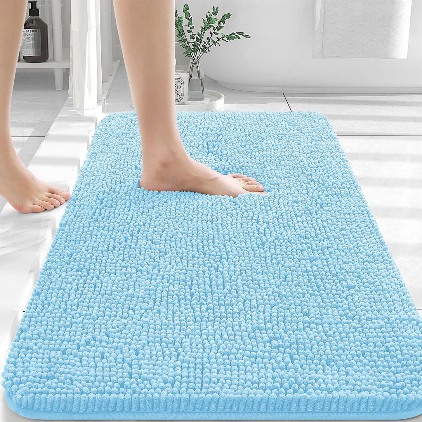 Bathroom Rugs 30x20, Extra Soft Absorbent Chenille Bath Rugs
