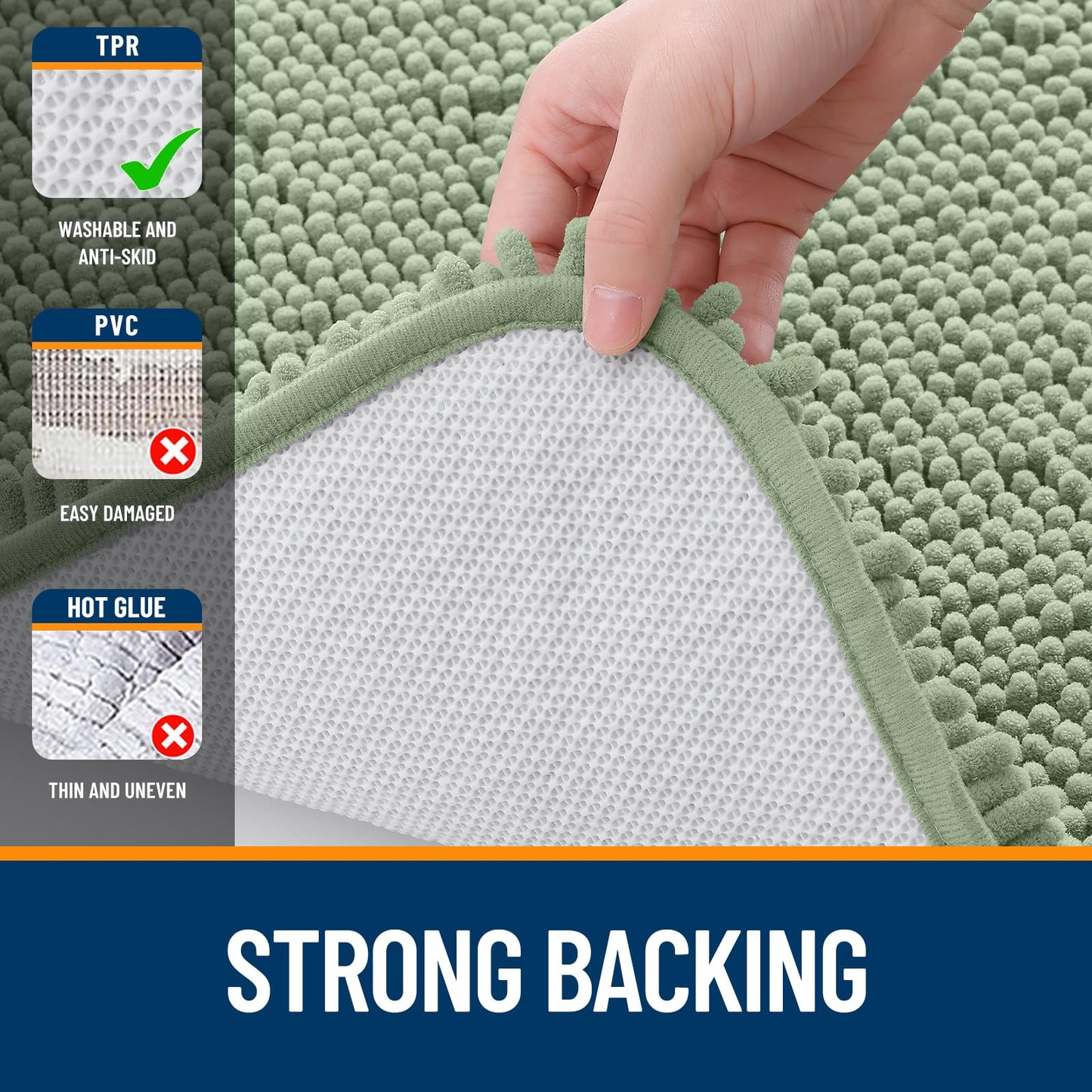 Bathroom Rugs 30x20, Extra Soft Absorbent Chenille Bath Rugs