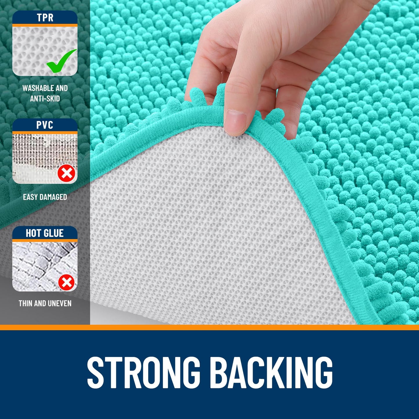 Bathroom Rugs 30x20, Extra Soft Absorbent Chenille Bath Rugs