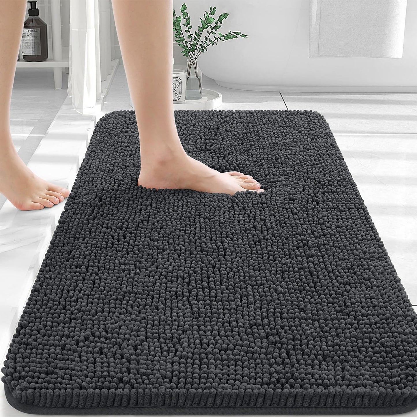 Bathroom Rugs 30x20, Extra Soft Absorbent Chenille Bath Rugs