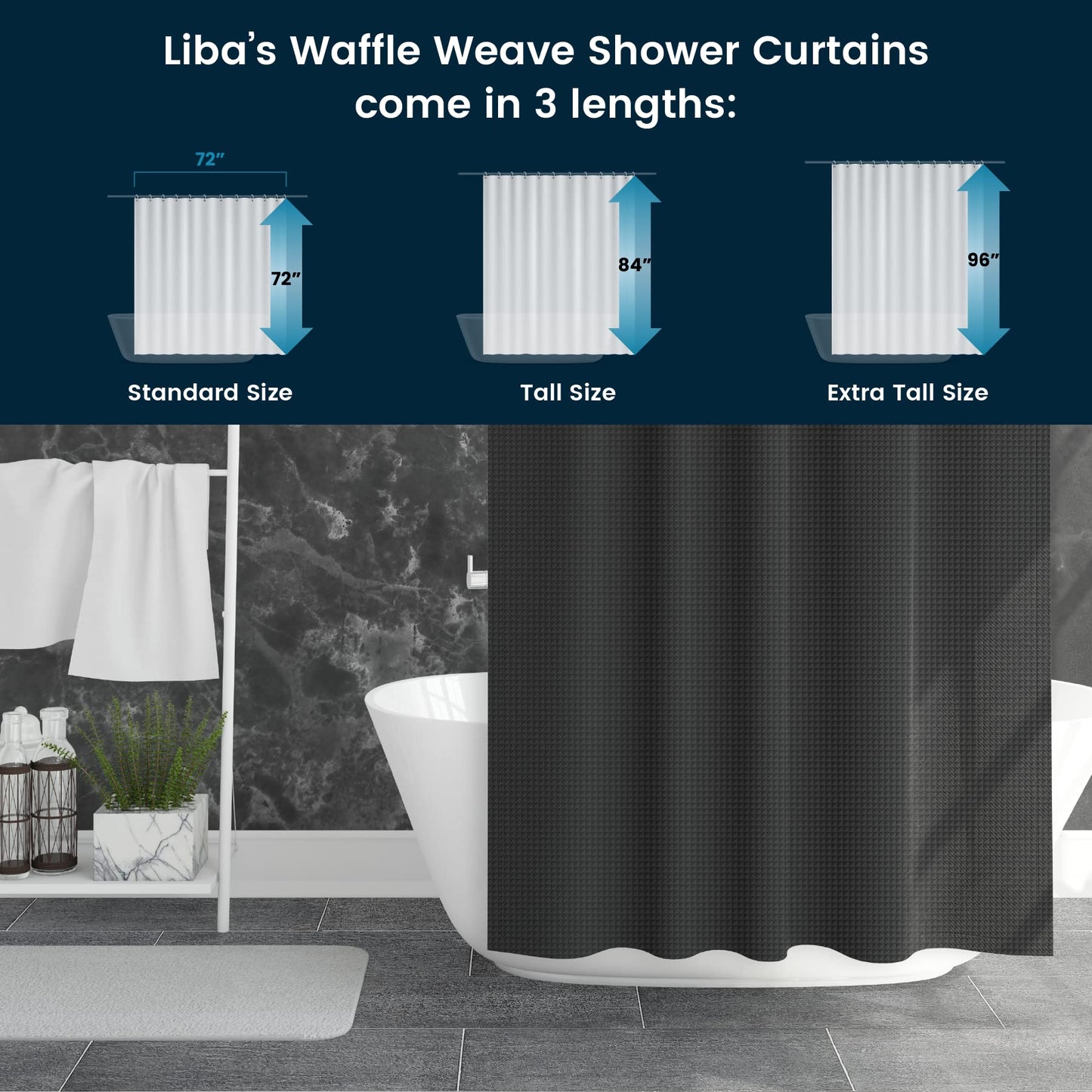 Bathroom Shower Curtain Waterproof Plastic Shower Curtain Premium PEVA Non-Toxic with Rust Proof Grommets Clear 8G Bathroom Accessories 72x72