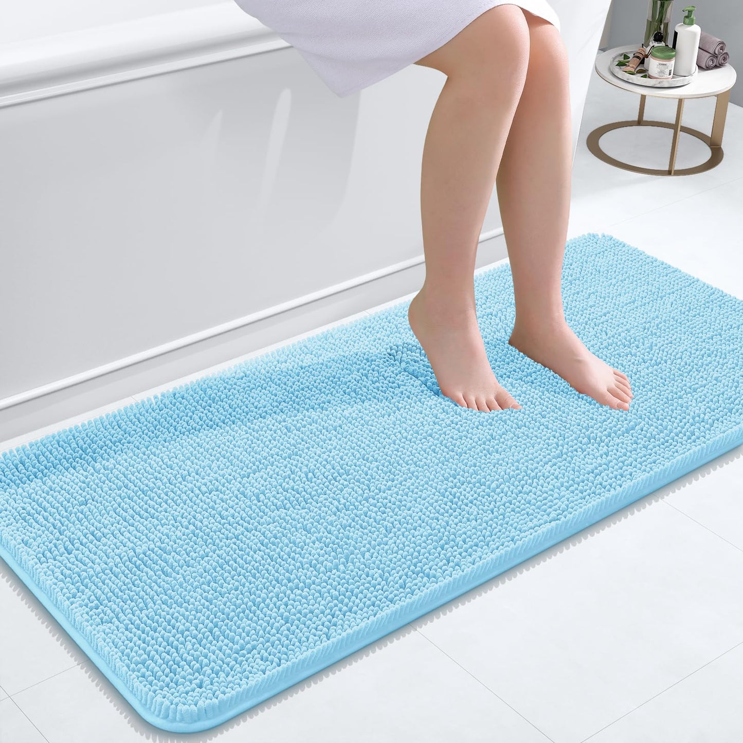 Bathroom Rugs 30x20, Extra Soft Absorbent Chenille Bath Rugs