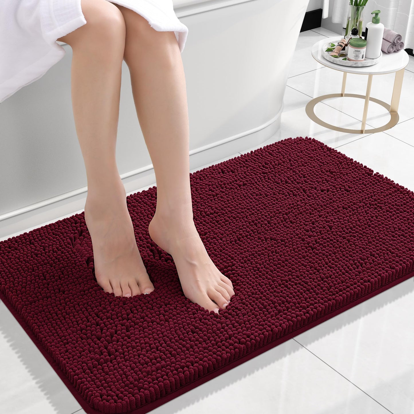 Bathroom Rugs 30x20, Extra Soft Absorbent Chenille Bath Rugs