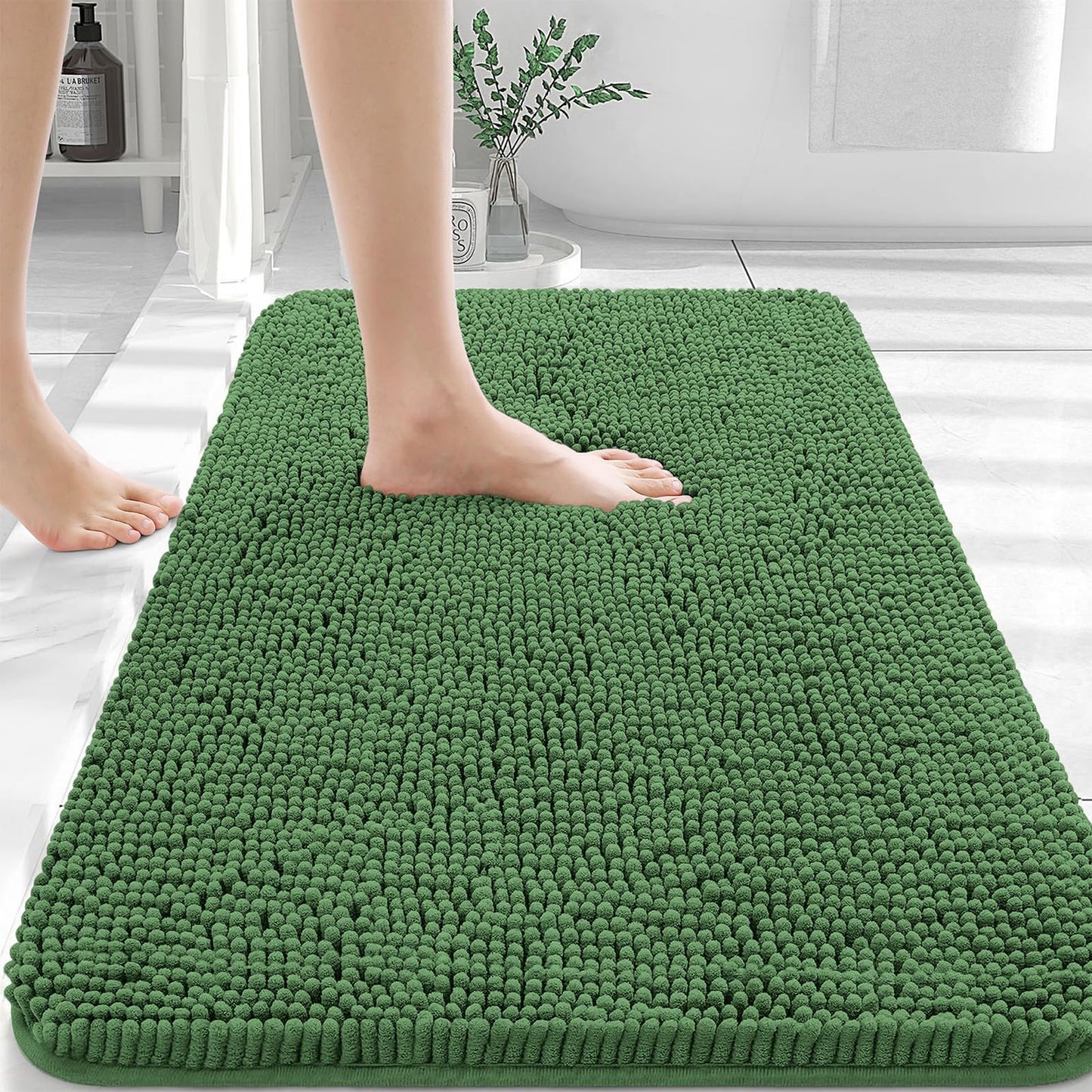 Bathroom Rugs 30x20, Extra Soft Absorbent Chenille Bath Rugs
