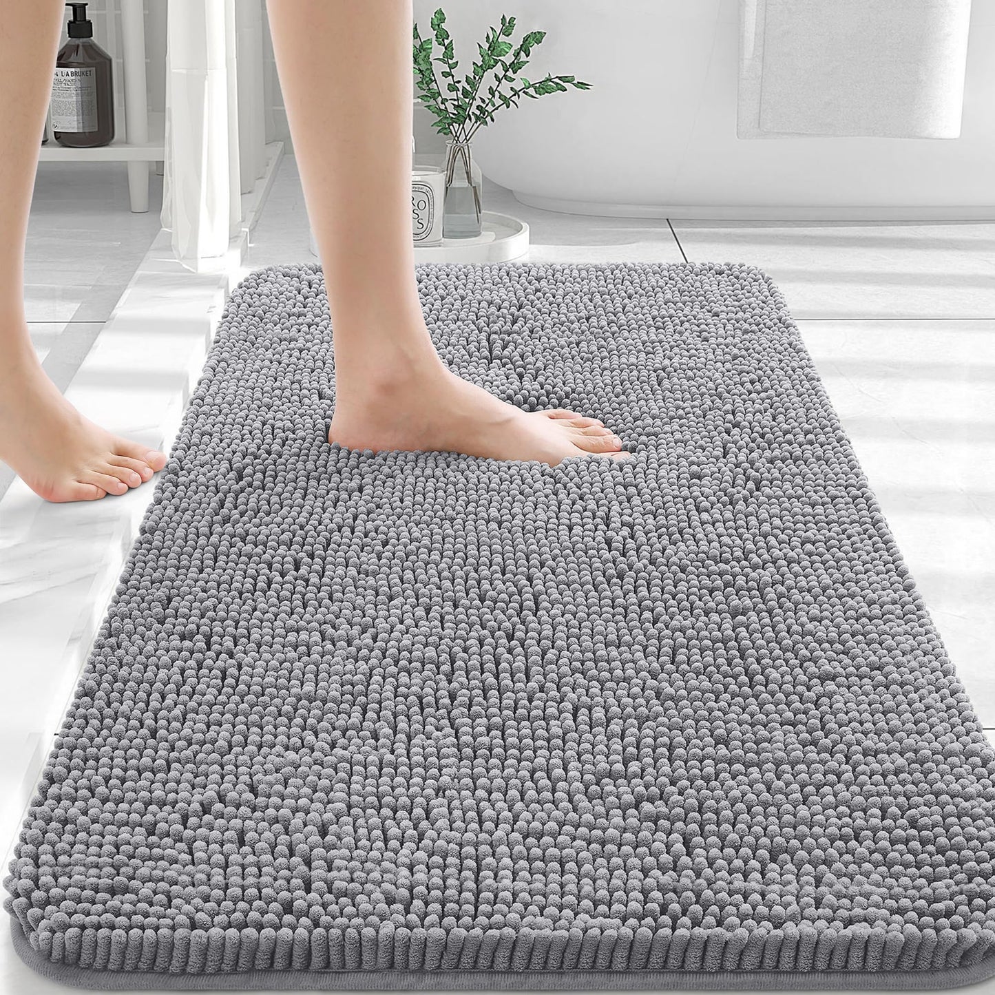 Bathroom Rugs 30x20, Extra Soft Absorbent Chenille Bath Rugs