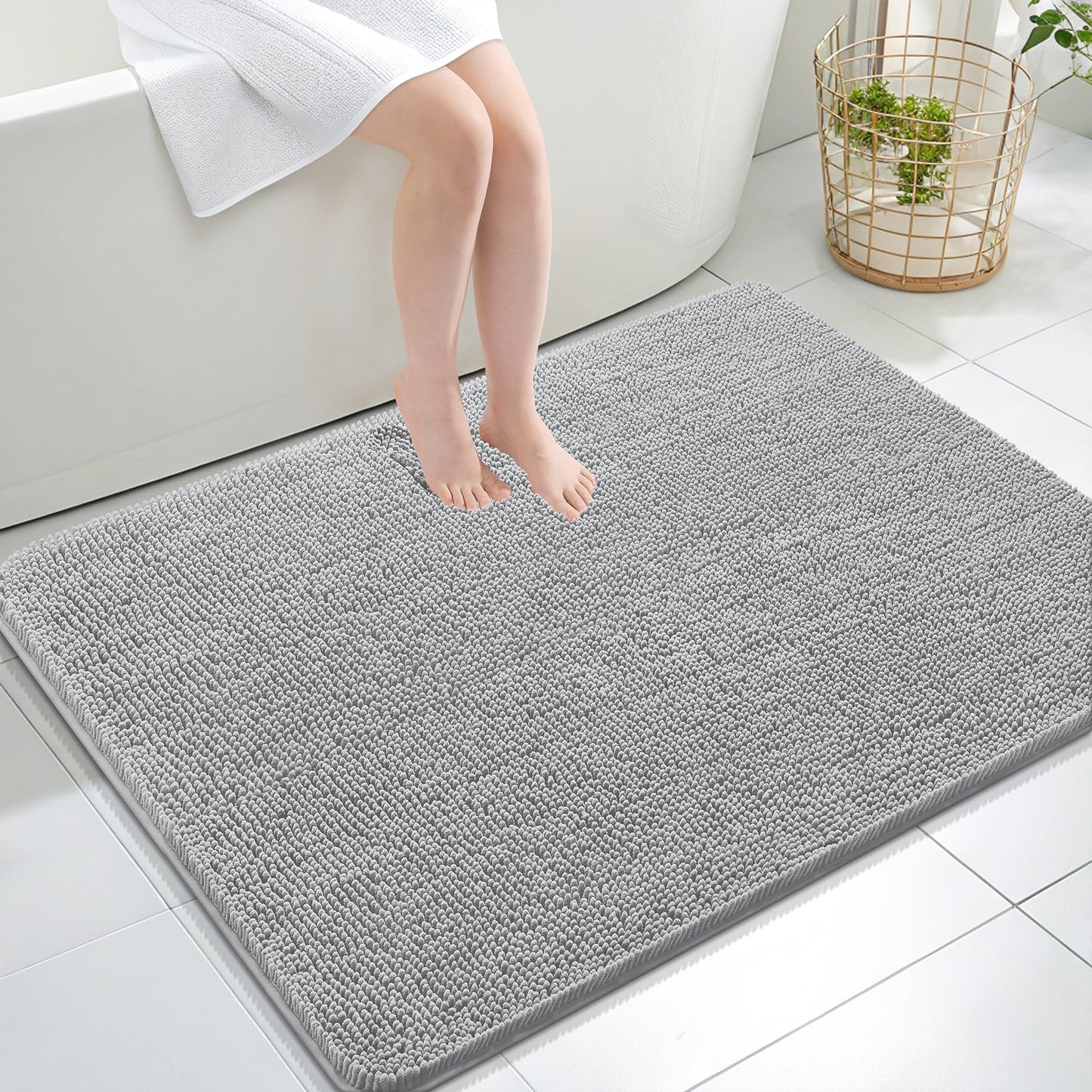 Bathroom Rugs 30x20, Extra Soft Absorbent Chenille Bath Rugs