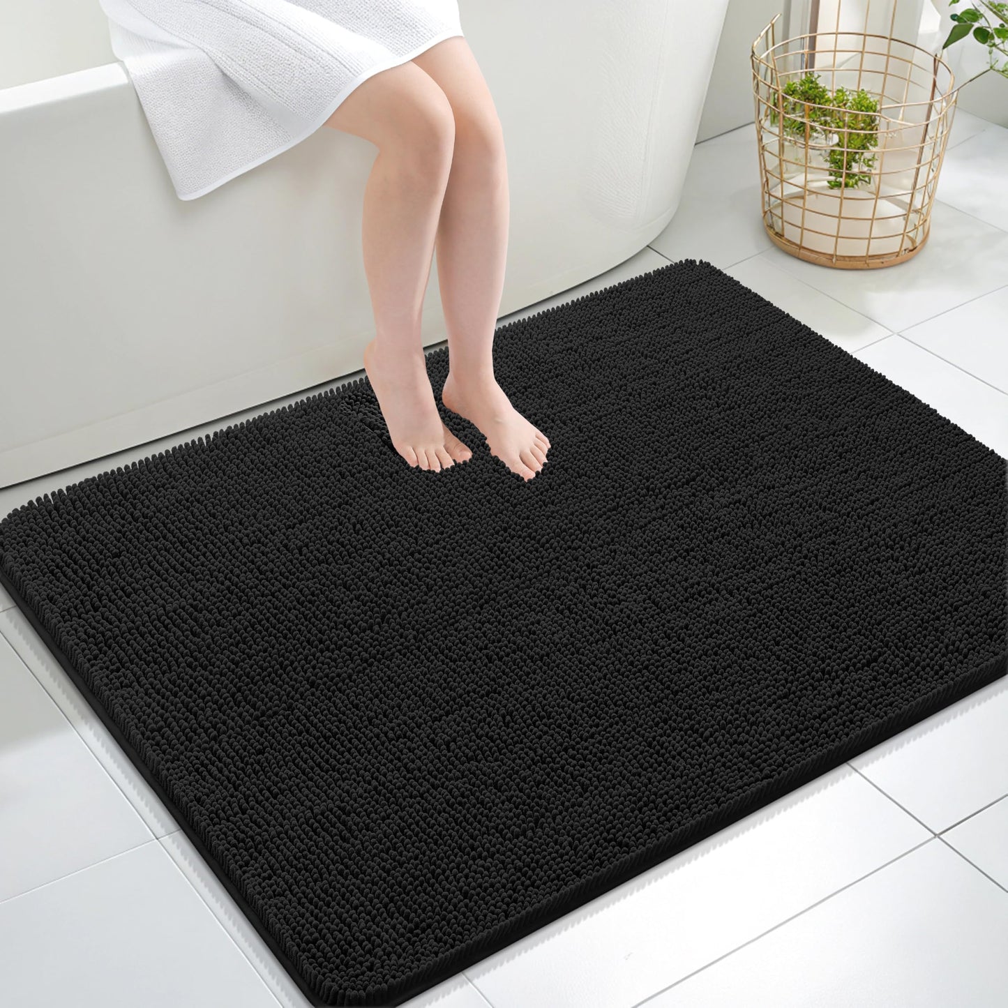 Bathroom Rugs 30x20, Extra Soft Absorbent Chenille Bath Rugs