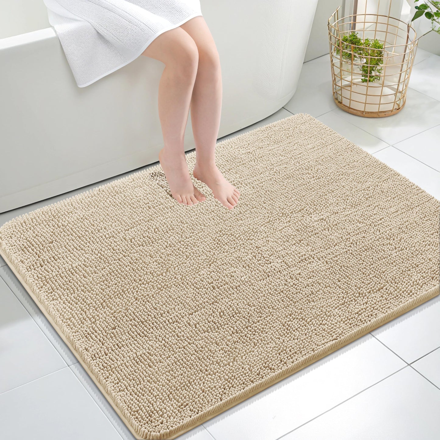 Bathroom Rugs 30x20, Extra Soft Absorbent Chenille Bath Rugs