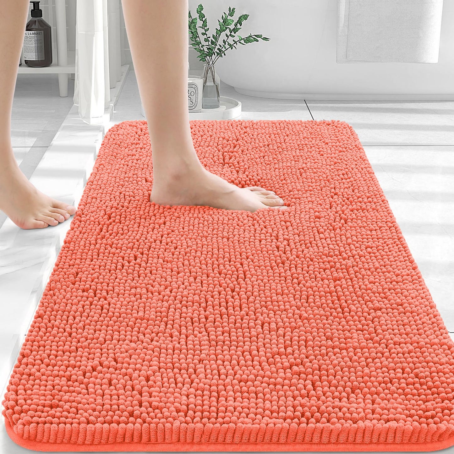 Bathroom Rugs 30x20, Extra Soft Absorbent Chenille Bath Rugs