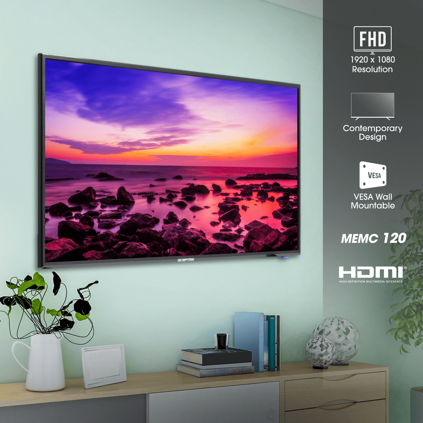 Sceptre 40" Class FHD (1080P) LED TV (X405BV-FSR)-Non-Smart-TV