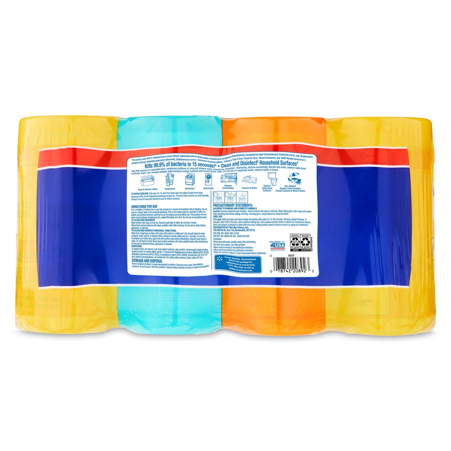 Disinfecting Wipes, 4 Pack, 300 Total Wipes