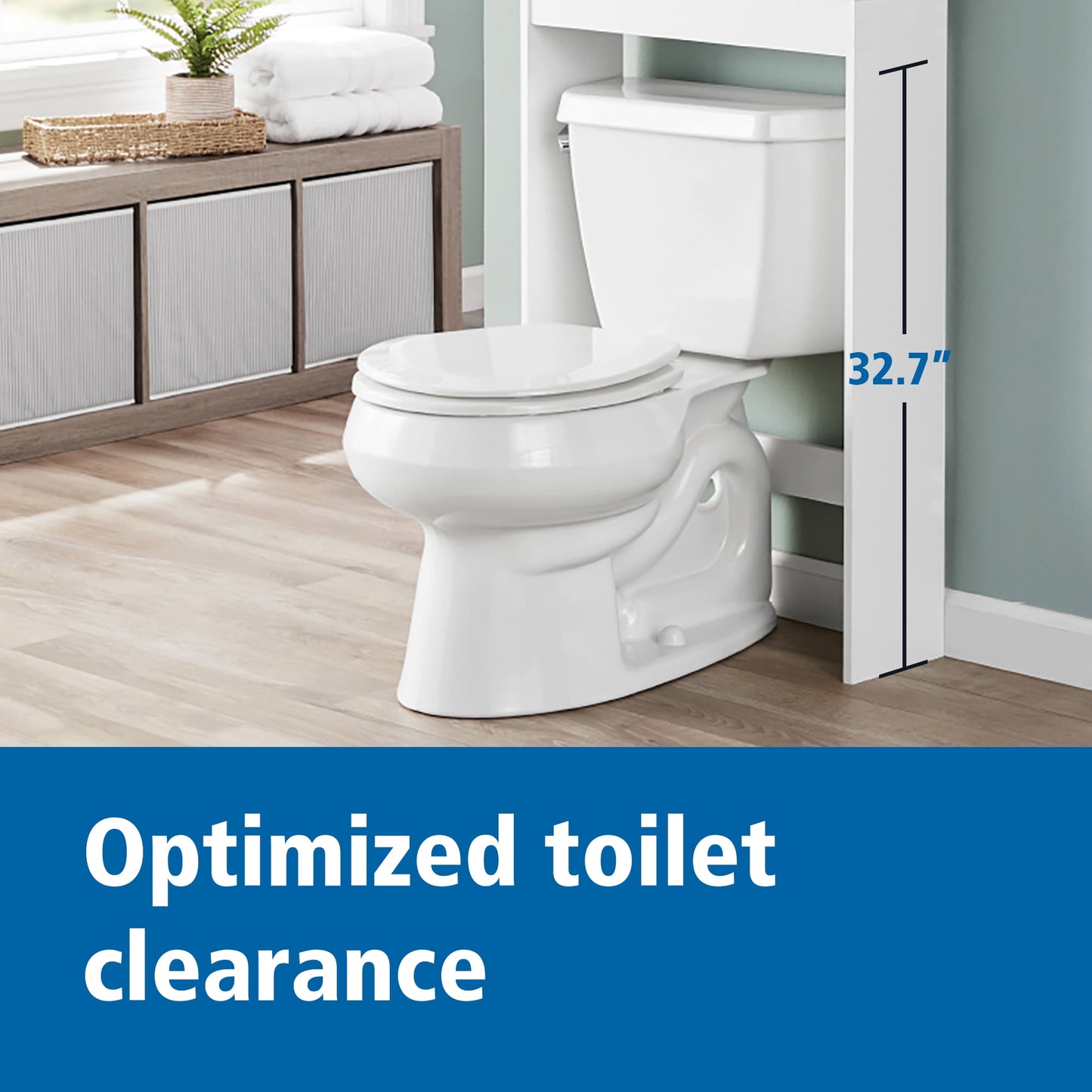 23" W 3-Shelf Bathroom Space Saver-White
