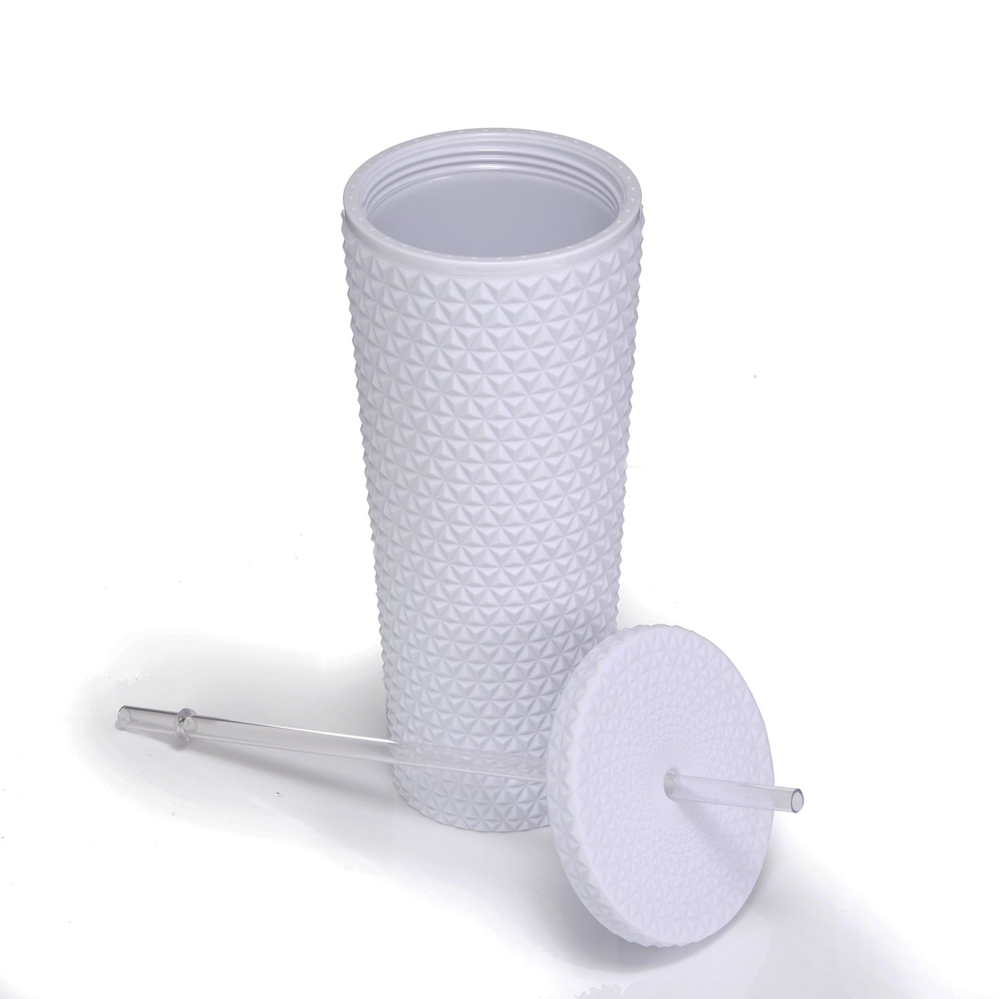 26oz Double Wall AS Plastic Textured Tumbler Rich Black