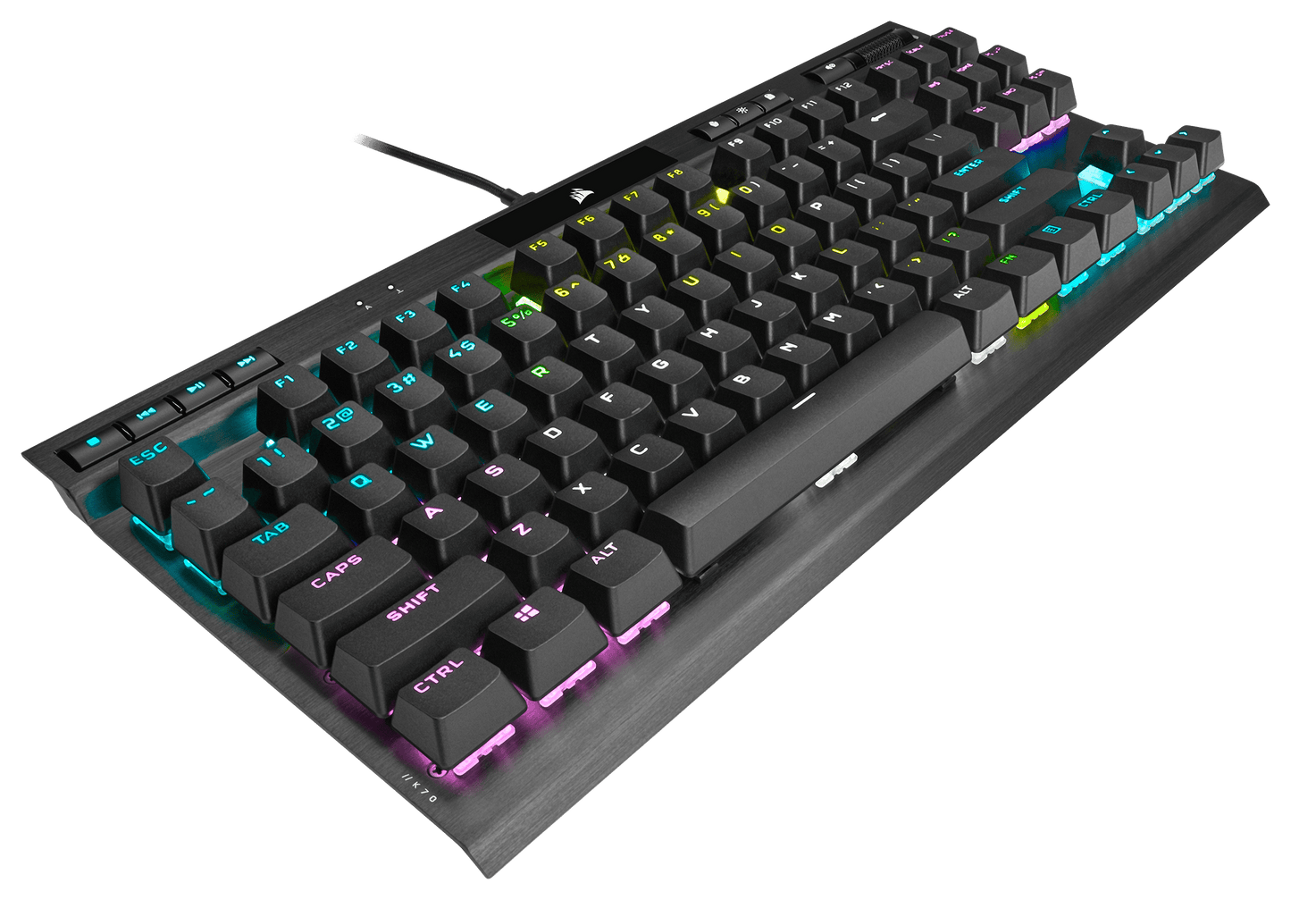 Corsair K70 RGB TKL Champion Series Optical-Mechanical Gaming Keyboard; Detachable USB Type-C Cable