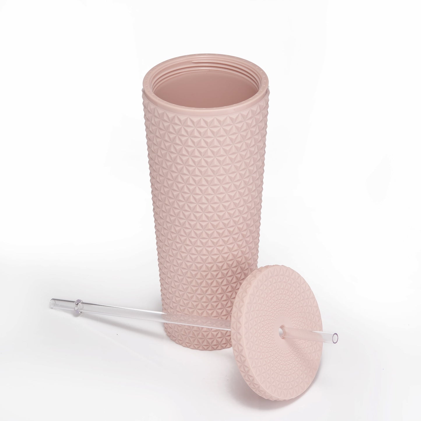 26oz Double Wall AS Plastic Textured Tumbler Rich Black