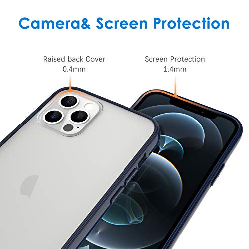 iPhone 12/12 Pro 6.1-Inch, Shockproof Phone Bumper Cover, Anti-Scratch Clear Back (HD Clear)