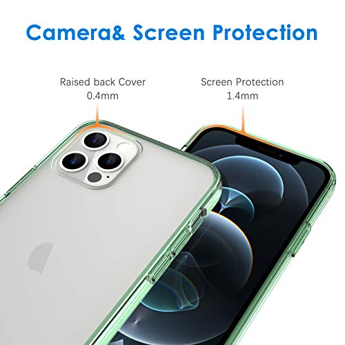 iPhone 12/12 Pro 6.1-Inch, Shockproof Phone Bumper Cover, Anti-Scratch Clear Back (HD Clear)