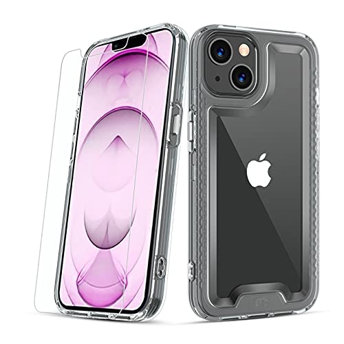 Iphone Case with Tempered Glass Compatible with Apple iPhone 13 Pro (6.1) - Rose Gold