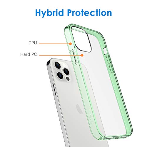 iPhone 12/12 Pro 6.1-Inch, Shockproof Phone Bumper Cover, Anti-Scratch Clear Back (HD Clear)