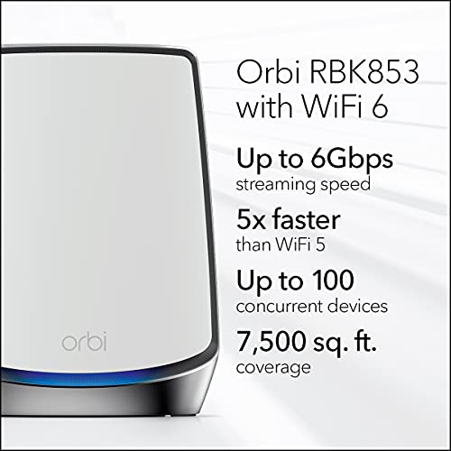 NETGEAR Orbi Whole Home Tri-band Mesh Wi-Fi 6 System